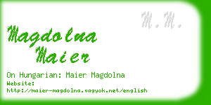 magdolna maier business card